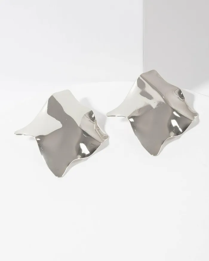 Colette By Colette Hayman Stud Silver Foil Look Dangle Stud Earrings 8211 Jewellery