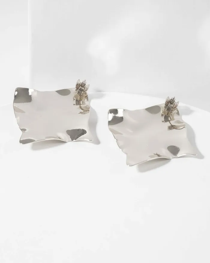 Colette By Colette Hayman Stud Silver Foil Look Dangle Stud Earrings 8211 Jewellery