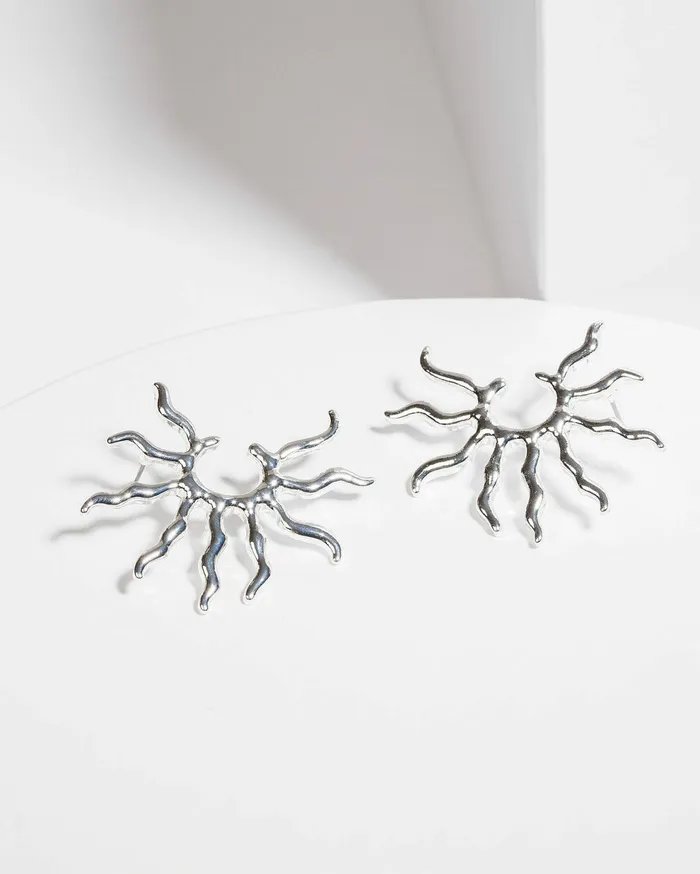Colette By Colette Hayman Stud Silver Radiating Sun Statement Stud Earrings 8211 Jewellery Colette By Colette Hayman Stud Silver Radiating Sun Statement Stud Earrings 8211 Jewellery