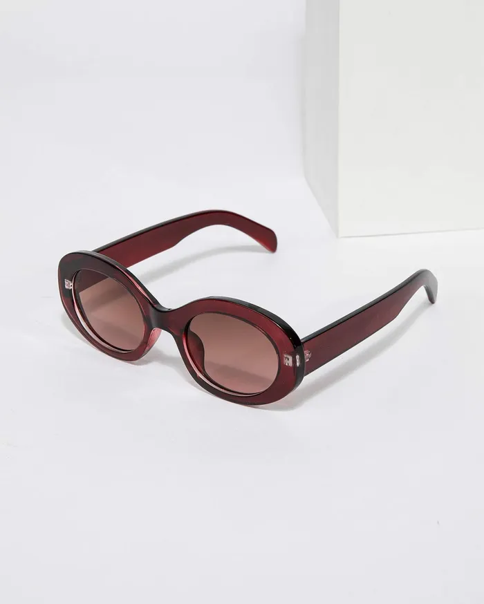 Colette By Colette Hayman Sunglasses Burgundy Oval Shaped Sunglasses 8211 Accessories