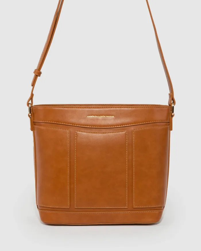 Colette By Colette Hayman Tan Pia Panel Crossbody Bag Bags Crossbody Bags