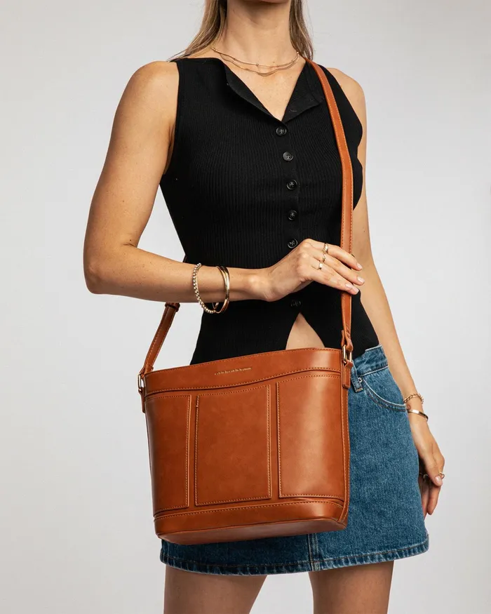 Colette By Colette Hayman Tan Pia Panel Crossbody Bag Bags Crossbody Bags