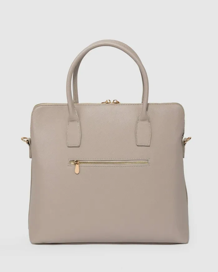 Colette By Colette Hayman Taupe Dominique Laptop Bag Bags Tote Bags