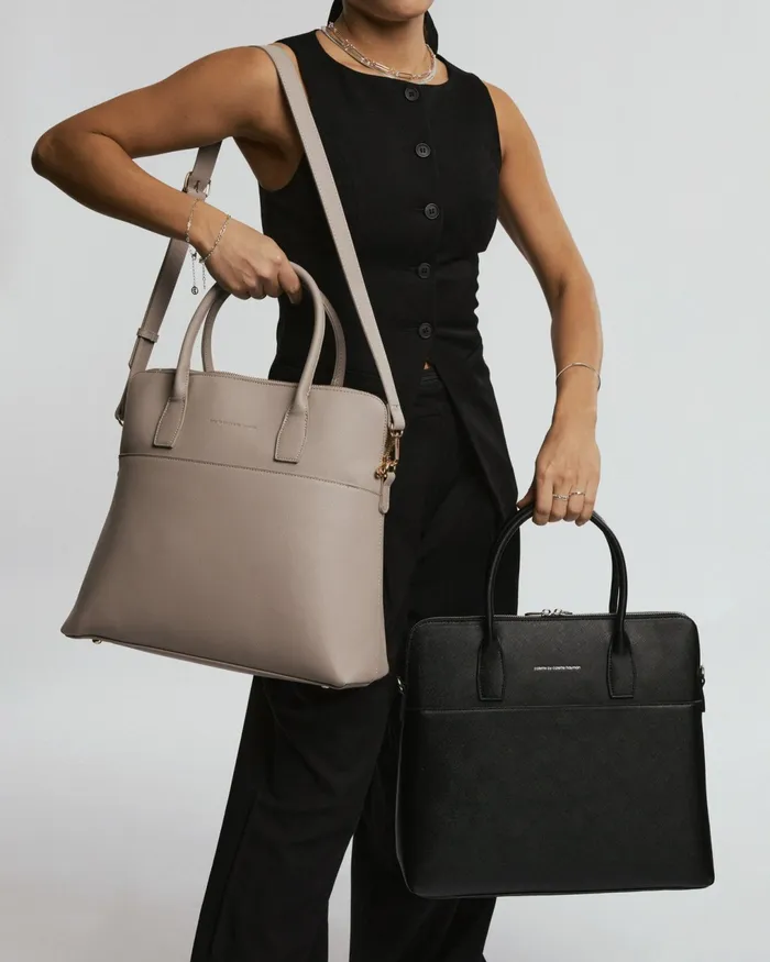 Colette By Colette Hayman Taupe Dominique Laptop Bag Bags Tote Bags