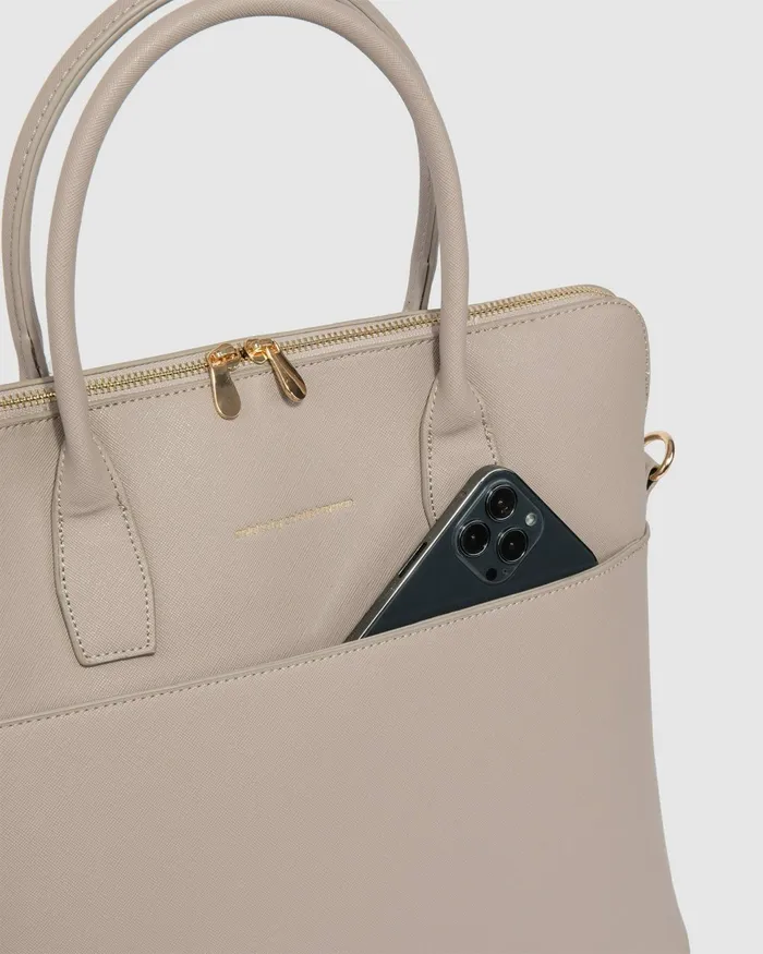 Colette By Colette Hayman Taupe Dominique Laptop Bag Bags Tote Bags