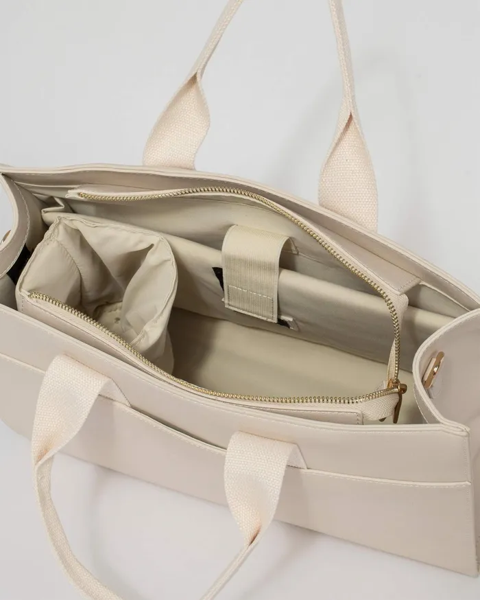 Colette By Colette Hayman Tote Bags Ivory Bonnie Square Tech Tote Bag 8211 Bags