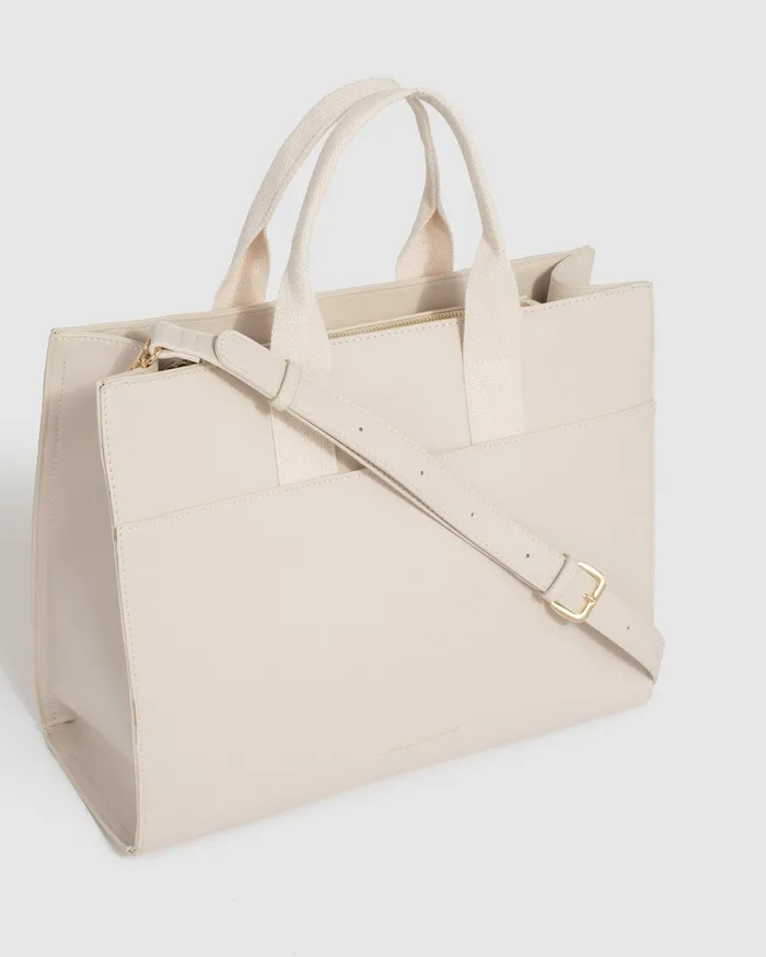 Colette By Colette Hayman Tote Bags Ivory Bonnie Square Tech Tote Bag 8211 Bags