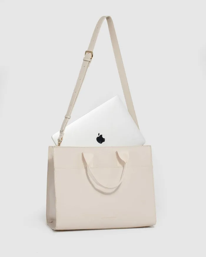 Colette By Colette Hayman Tote Bags Ivory Bonnie Square Tech Tote Bag 8211 Bags
