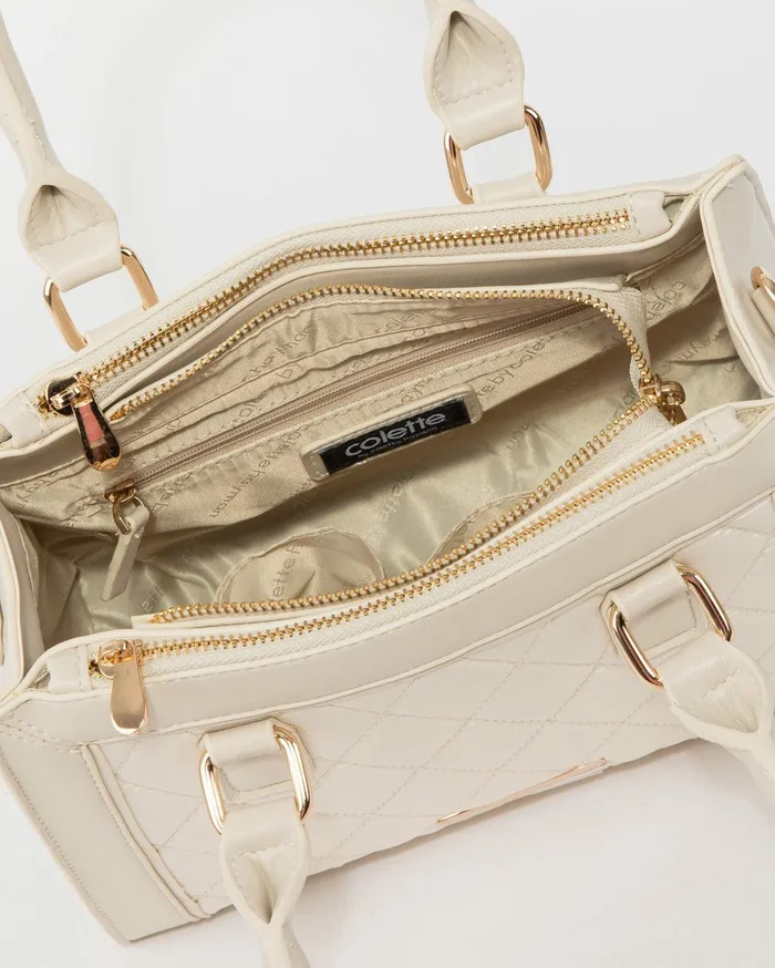 Colette By Colette Hayman Tote Bags Ivory Stef Quilt Tote Bag 8211 Bags