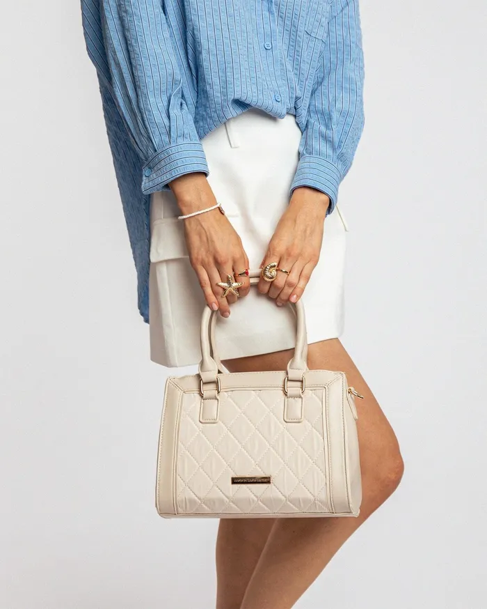 Colette By Colette Hayman Tote Bags Ivory Stef Quilt Tote Bag 8211 Bags