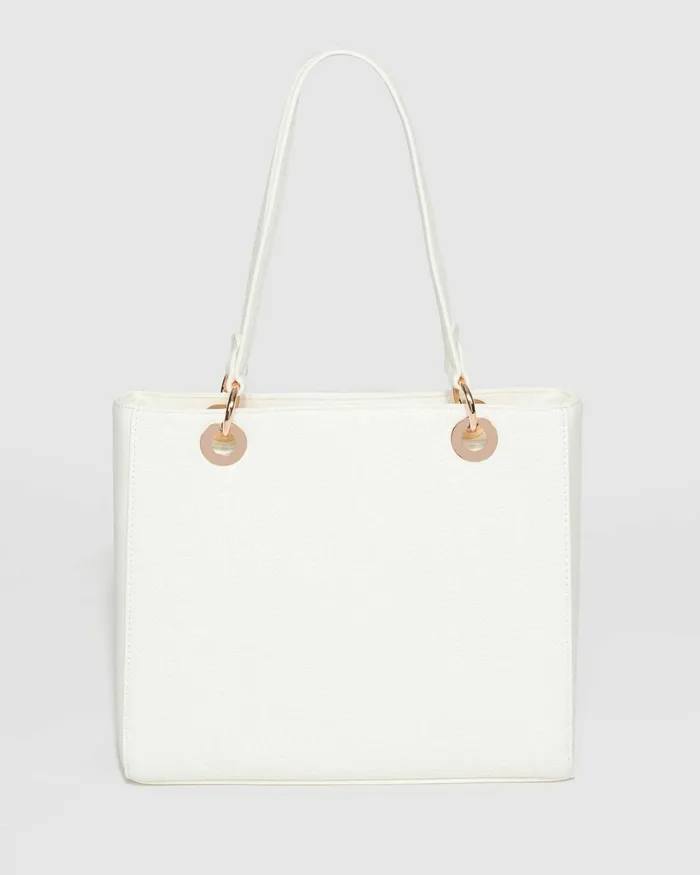 Colette By Colette Hayman White Nirvana Embossed Mini Tote Bag Bags Work Bags
