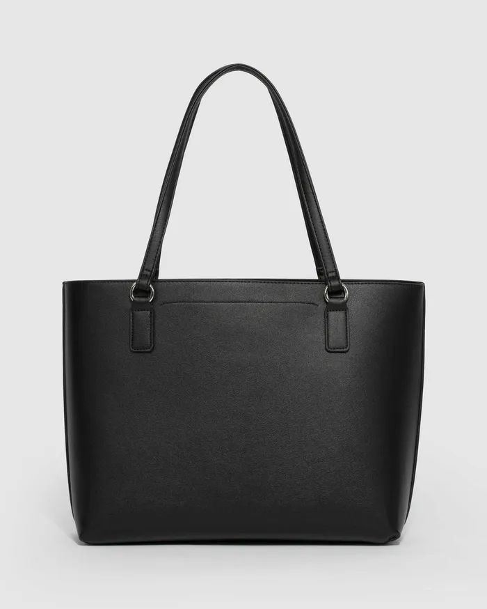 Colette By Colette Hayman Work Bags Black Angelina Tote Bag With Silver Hardware Online 8211 Bags