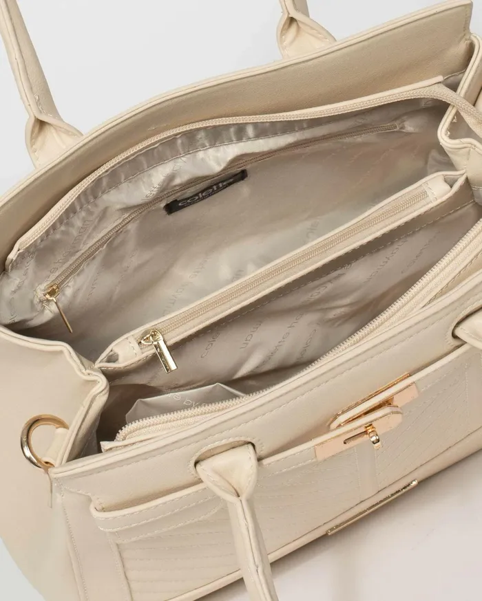 Colette By Colette Hayman Work Bags Ivory Maryanne Quilting Tote Bag 8211 Bags