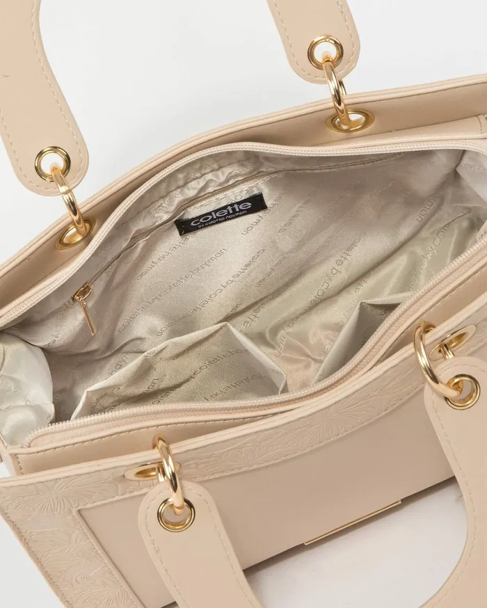 Colette By Colette Hayman Work Bags Natural Ella Emboss Tote Bag 8211 Bags