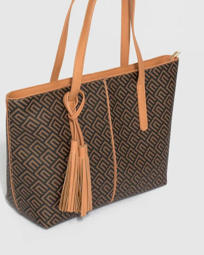Colette By Colette Hayman Work Bags Print Yesenia Tassel Tote Bag Online 8211 Bags