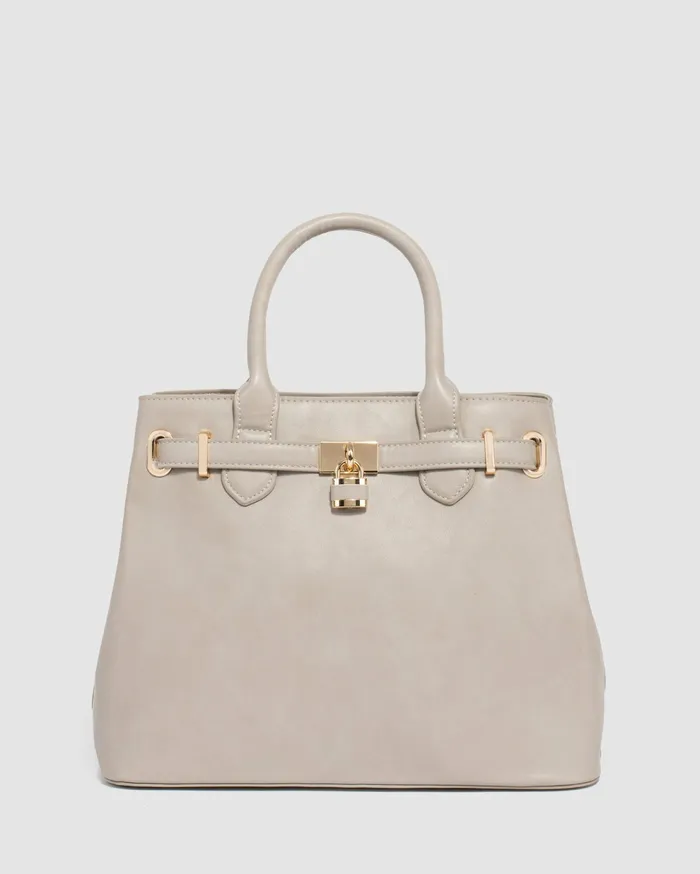 Colette By Colette Hayman Work Bags Taupe MaryBeth Lock Tote Bag 8211 Bags