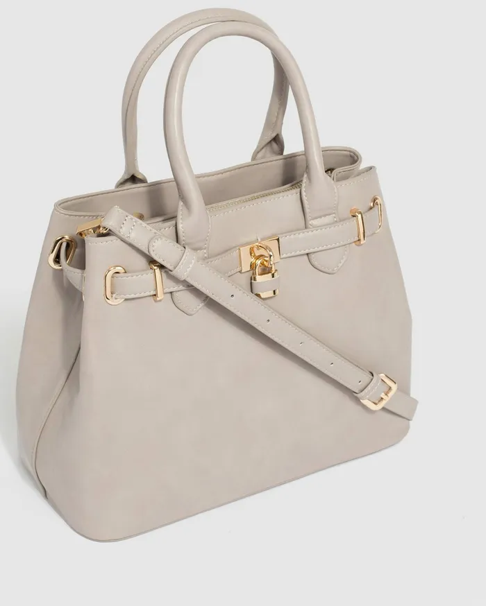 Colette By Colette Hayman Work Bags Taupe MaryBeth Lock Tote Bag 8211 Bags