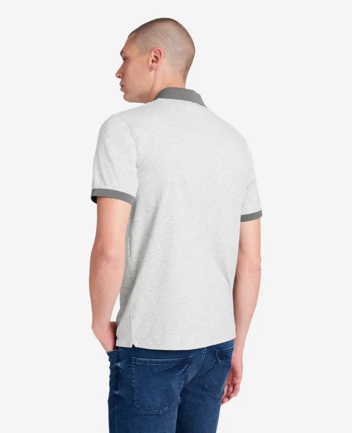 Colorblock Collar Solid Short Sleeve Polo Heather Grey Men Kenneth Cole Polos and TShirts Colorblock Collar Solid Short Sleeve Polo Heather Grey Men Kenneth Cole Polos and TShirts