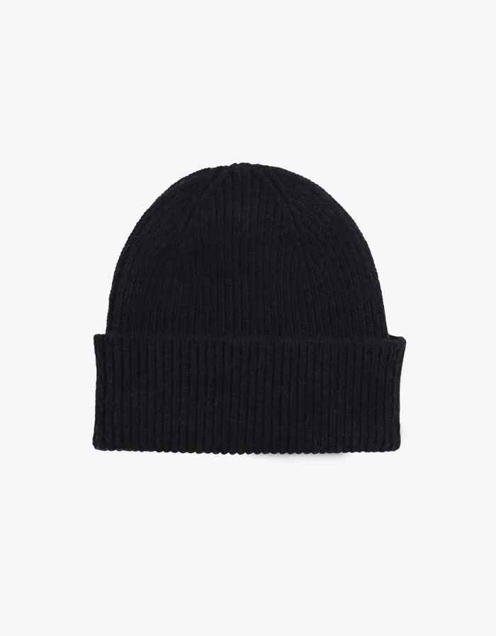 Colorful Standard Merino Wool Beanie Merino Wool Beanie 8211 Deep Black 8211 Women