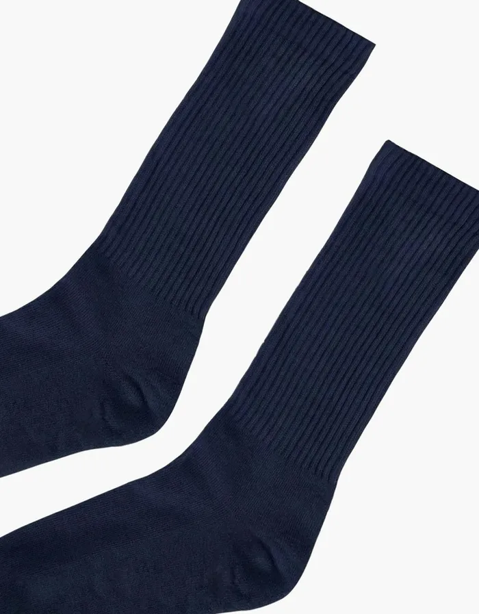 Colorful Standard Organic Active Socks Organic Active Sock 8211 Navy Blue 8211 Men