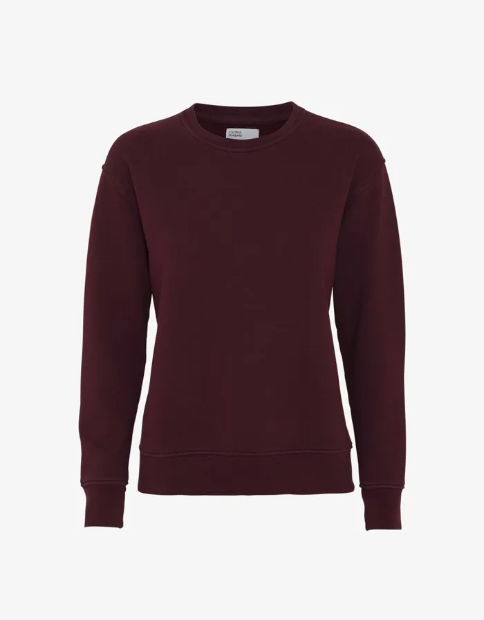 Colorful Standard Organic Crewneck Classic Organic Crew 8211 Oxblood Red 8211 Women
