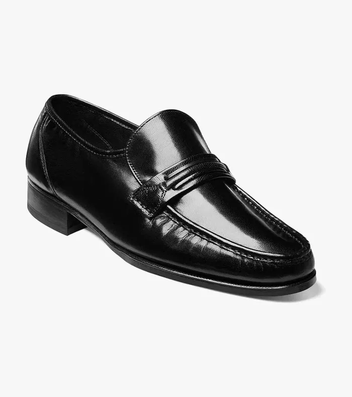 Como Moc Toe Strap Loafer Black Men Florsheim Dress Shoes