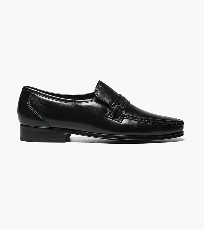 Como Moc Toe Strap Loafer Black Men Florsheim Dress Shoes