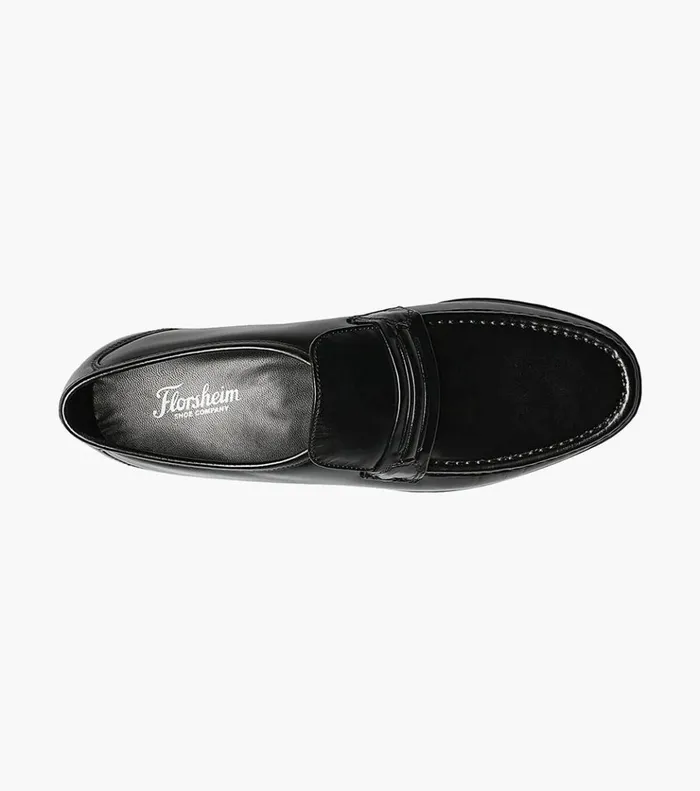 Como Moc Toe Strap Loafer Black Men Florsheim Dress Shoes