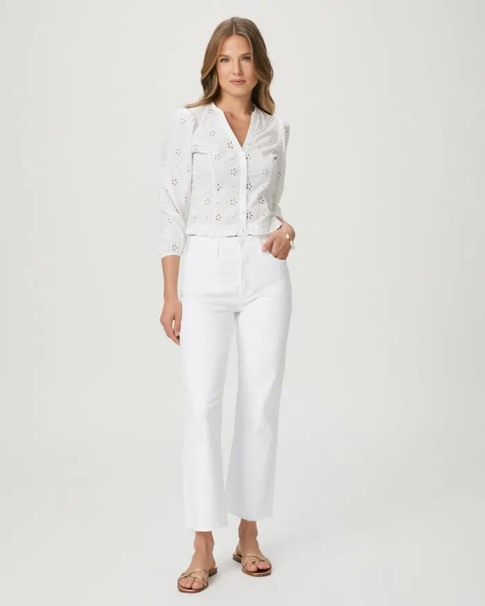 Courtney Flare Jean 8211 Crisp White Women PAIGE Flare
