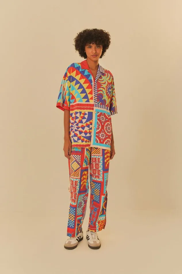 Crop Tops Women FARM Rio Adidas Farm Solar Kaleidoscope Blue Top Crop Tops Women FARM Rio Adidas Farm Solar Kaleidoscope Blue Top