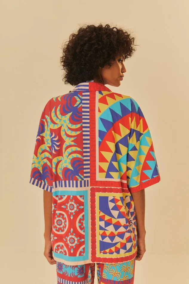 Crop Tops Women FARM Rio Adidas Farm Solar Kaleidoscope Blue Top Crop Tops Women FARM Rio Adidas Farm Solar Kaleidoscope Blue Top
