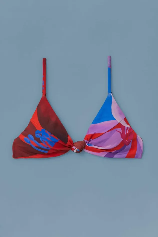 Crop Tops Women FARM Rio Watercolor Floral Bikini Top Crop Tops Women FARM Rio Watercolor Floral Bikini Top