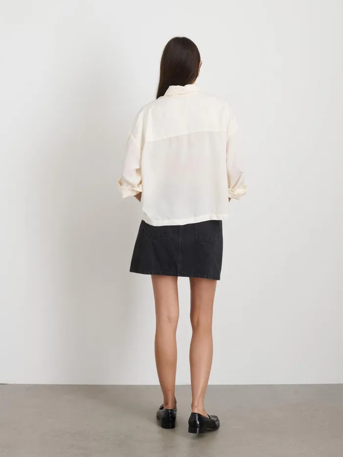 Cropped Gemma Shirt Ivory Women Alex Mill Shirts Tops