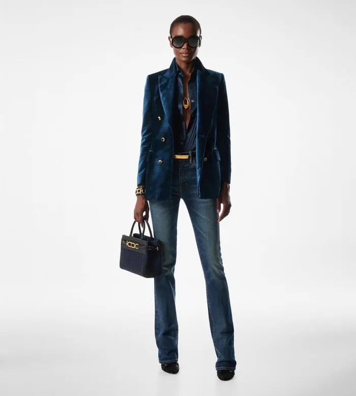 Cross Body Bags Women TOM FORD CROCEFFECT QUILTED DENIM WHITNEY SMALL TOP HANDLE Dark Blue Cross Body Bags Women TOM FORD CROCEFFECT QUILTED DENIM WHITNEY SMALL TOP HANDLE Dark Blue