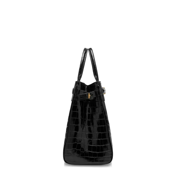 Cross Body Bags Women TOM FORD PRINTED CROC LEATHER WHITNEY LARGE TOP HANDLE Black Cross Body Bags Women TOM FORD PRINTED CROC LEATHER WHITNEY LARGE TOP HANDLE Black