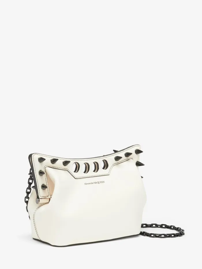 Crossbody Bags Women Alexander McQueen The Peak Bag Mini With Chain Soft Ivory Crossbody Bags Women Alexander McQueen The Peak Bag Mini With Chain Soft Ivory