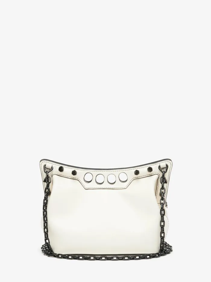 Crossbody Bags Women Alexander McQueen The Peak Bag Mini With Chain Soft Ivory Crossbody Bags Women Alexander McQueen The Peak Bag Mini With Chain Soft Ivory