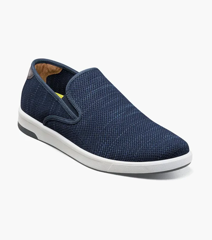 Crossover Knit Plain Toe Slip On Sneaker Navy Men Florsheim Casual Shoes