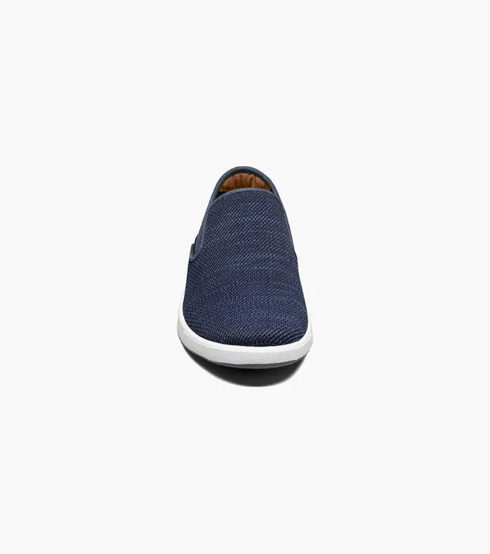 Crossover Knit Plain Toe Slip On Sneaker Navy Men Florsheim Casual Shoes