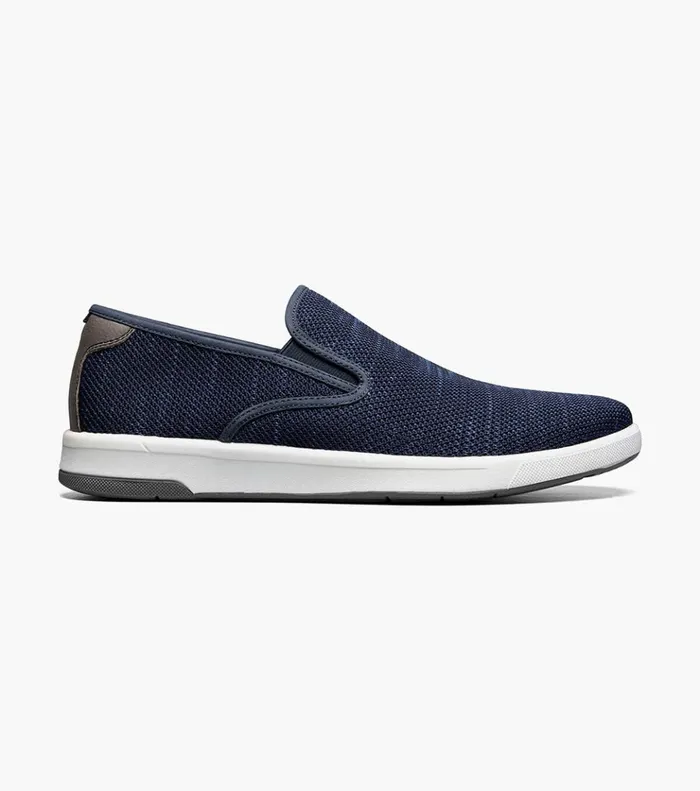 Crossover Knit Plain Toe Slip On Sneaker Navy Men Florsheim Casual Shoes