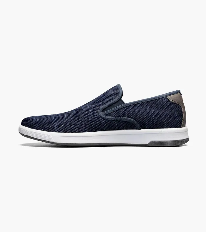 Crossover Knit Plain Toe Slip On Sneaker Navy Men Florsheim Casual Shoes