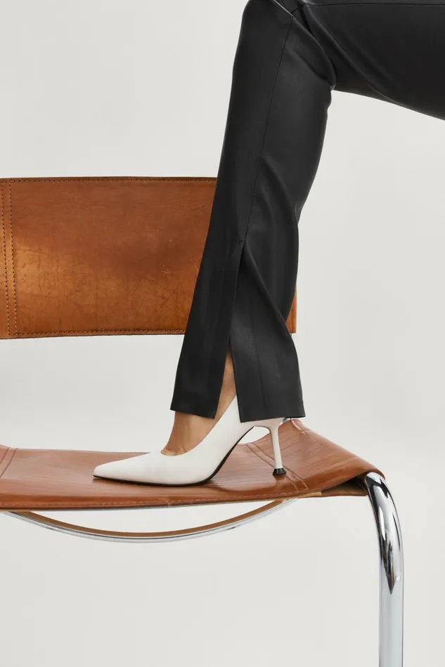 Dawn Stretch Leather Pants Black Women Lamarque PANTS