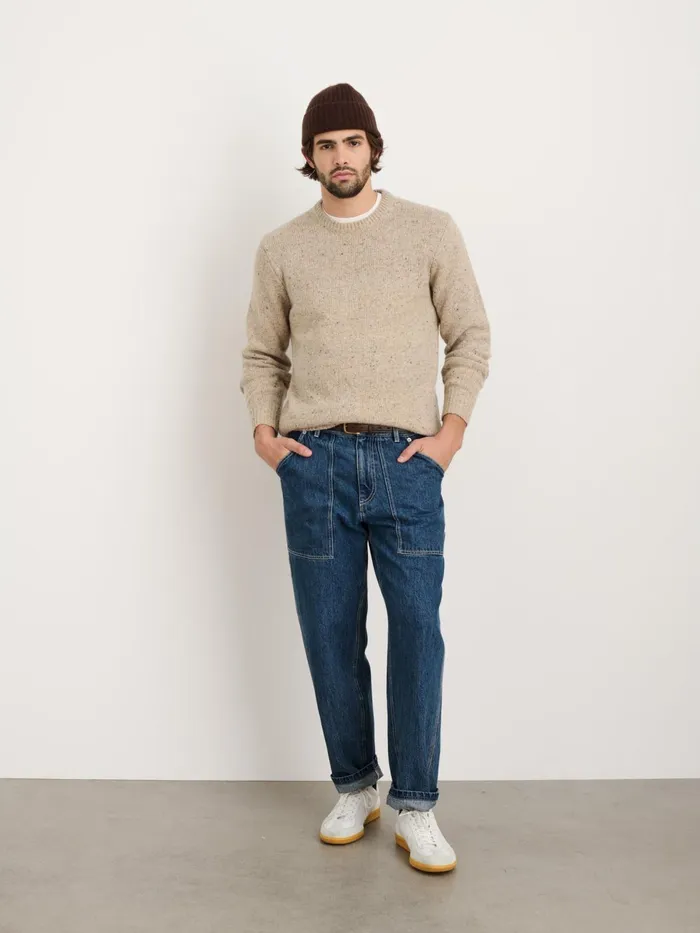 Donegal Crewneck Sweater Oatmeal Women Alex Mill Sweaters