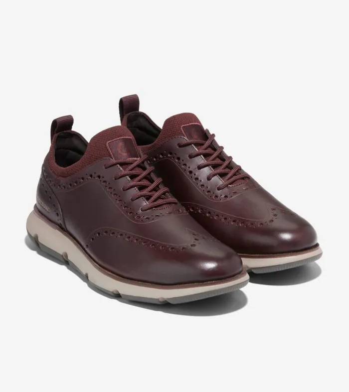 Dress Shoes Men Cole Haan 4ZERGRAND Oxford Bloodstonepinotdark Latte