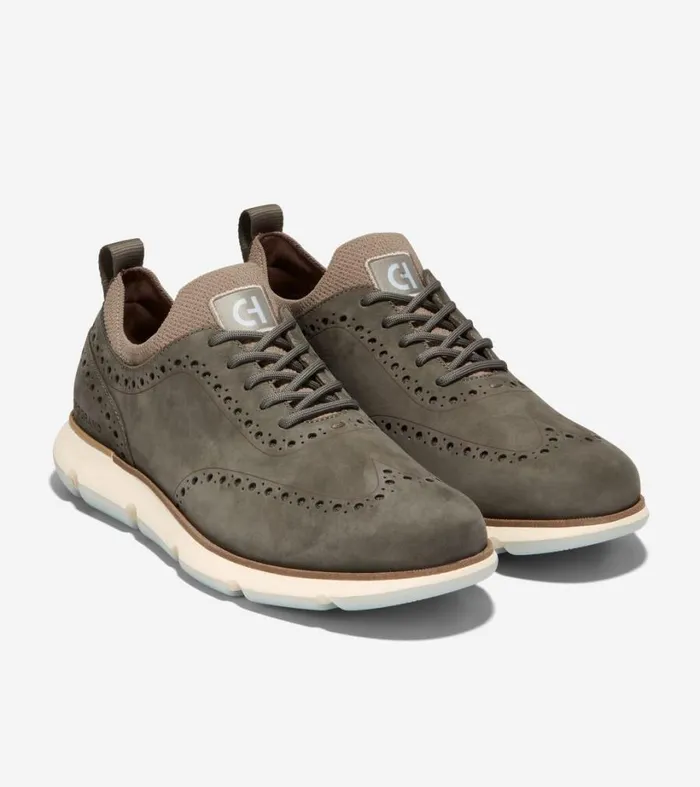 Dress Shoes Men Cole Haan 4ZERGRAND Wingtip Oxford Tea Leafduneoxford Blue