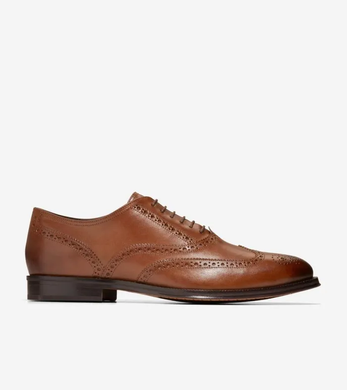 Dress Shoes Men Cole Haan Modern Classics Wingtip Oxford British Tandark Chocolate