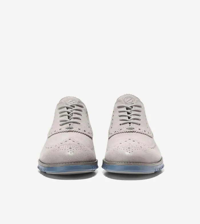 Dress Shoes Men Cole Haan ZERGRAND Wingtip Oxford Harbor Mistblue