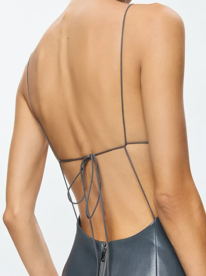 Dresses Women Alice Olivia Hiroko Open Back Gown Charcoal