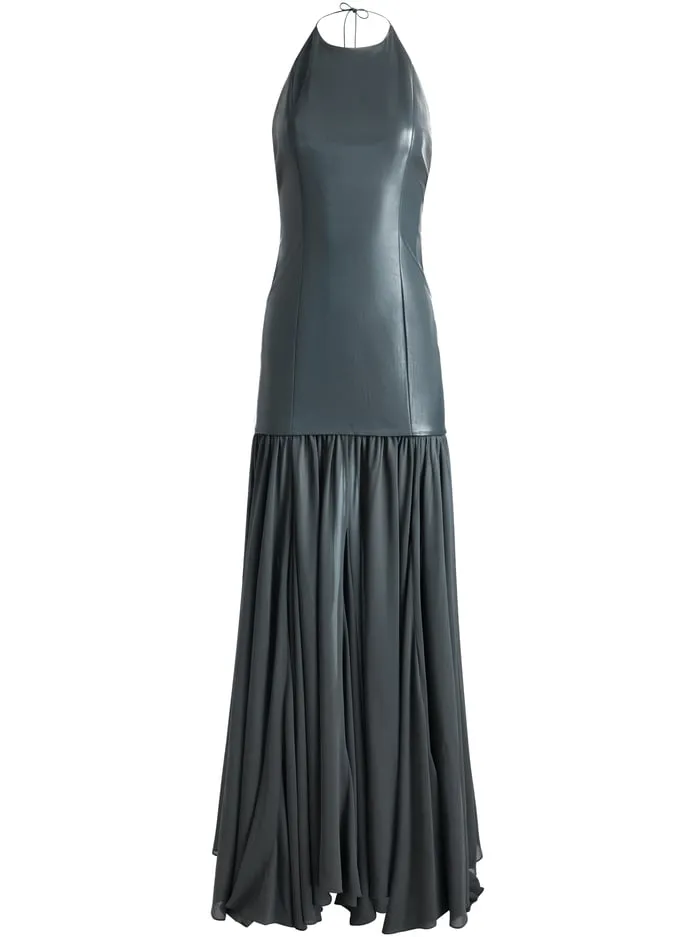Dresses Women Alice Olivia Hiroko Open Back Gown Charcoal