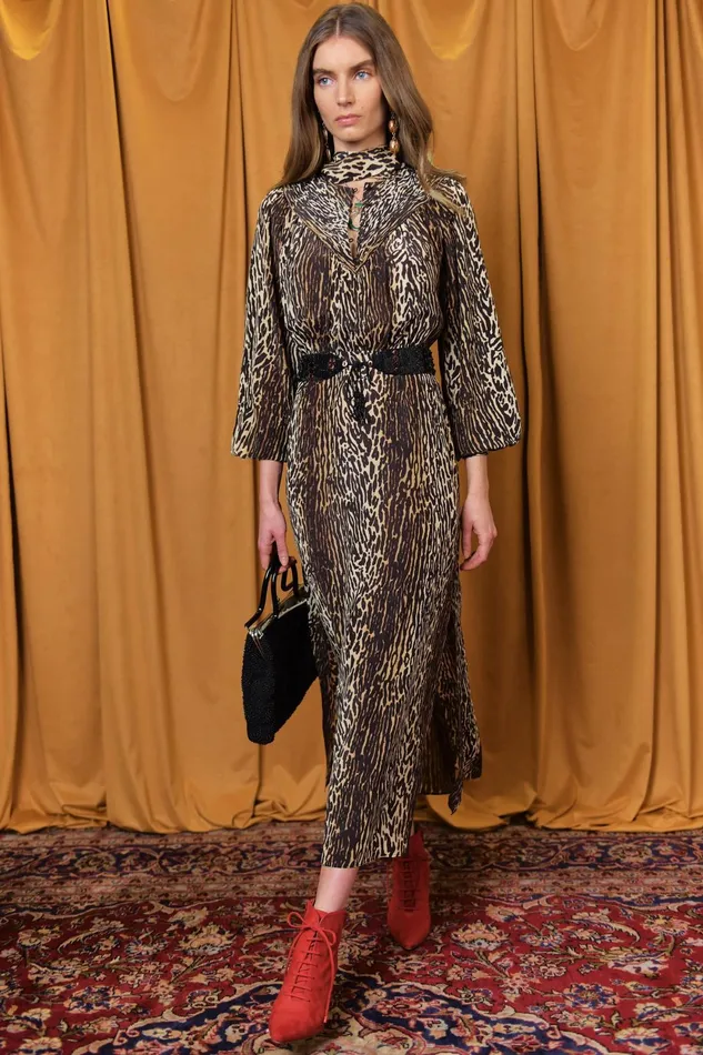 Dresses Women RIXO Bette Bohemia Leopard Dresses Women RIXO Bette Bohemia Leopard